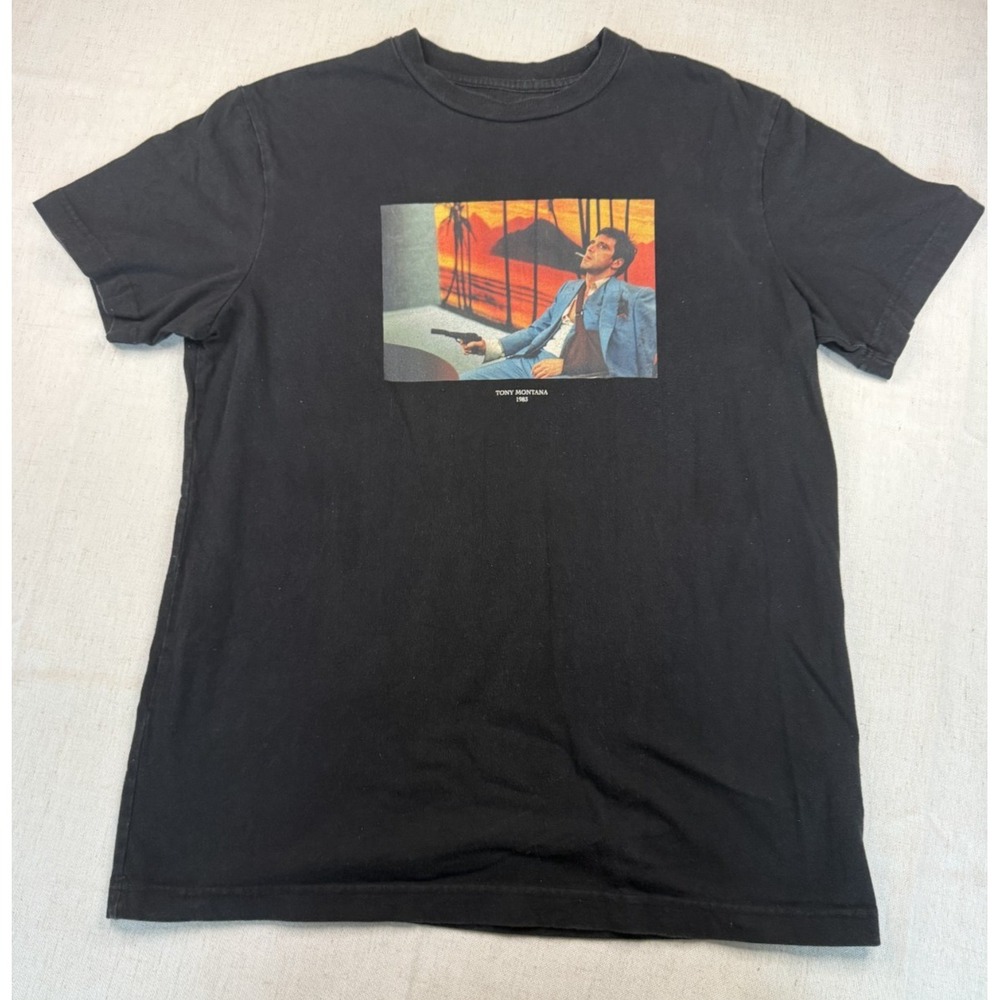 Shoe Palace T-Shirt Mens Size S Black Scarface Tony Montana Graphic Movie Promo